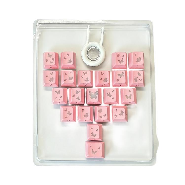 Hartvormige Keycaps 21 Toetsen Originele Hoogte PBT Keycap Met Vlindervormig Patroon Voor DIY Liefhebbers Eenvoudig te Installeren