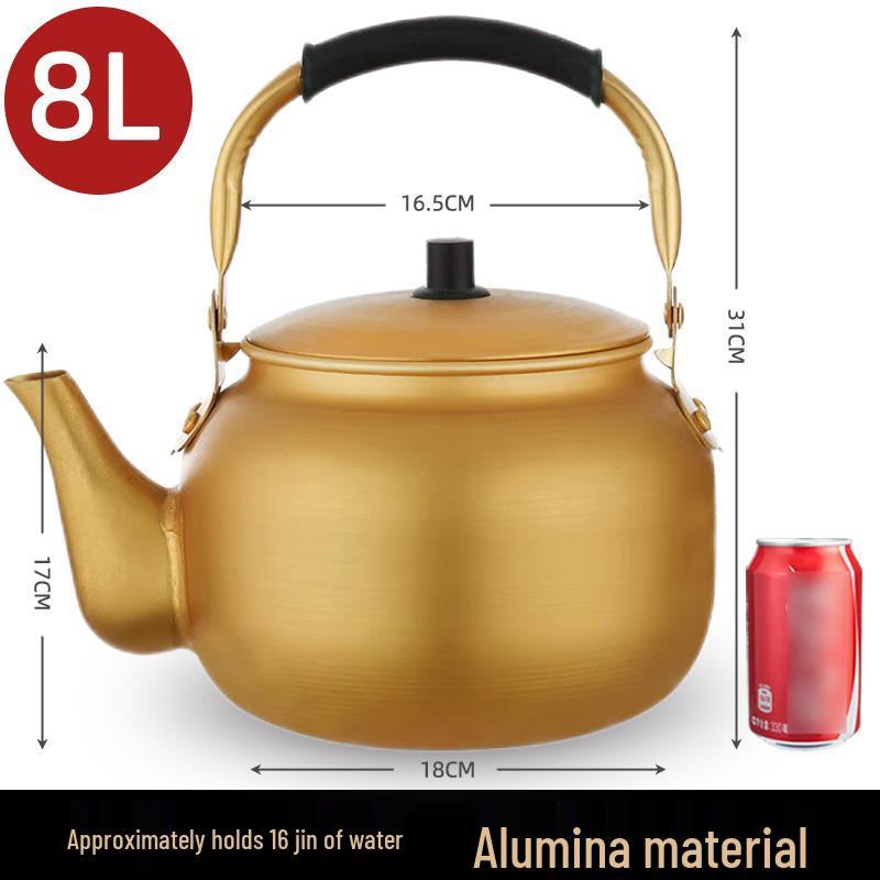 Yellow Aluminum Teapot Kettle: Large Capacity Korean Rice Wine Pot for Gas Stoves