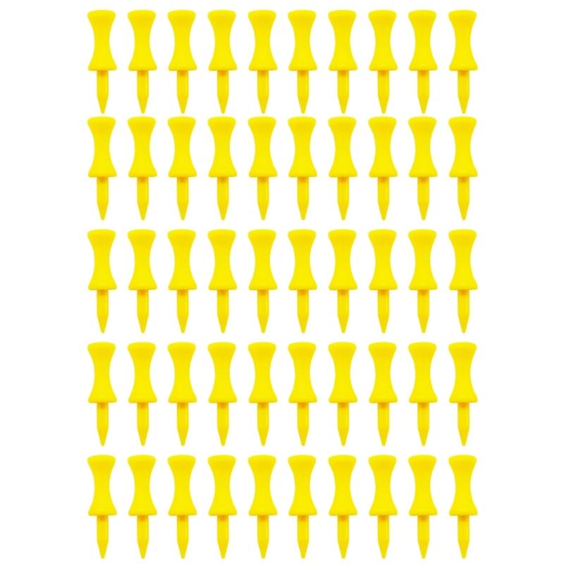 50Pcs/lot Golf-Tees Plastic Step Down Unbreakable 70/57/51/45/38/32mm Colorful