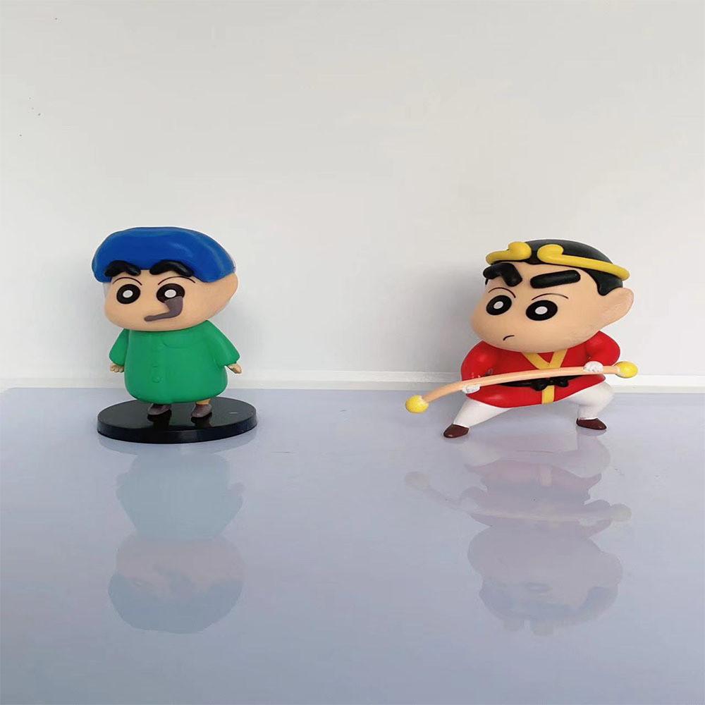 Whimsical Crayon Shinchan Desk Decor Statues In Six Colorful Designs