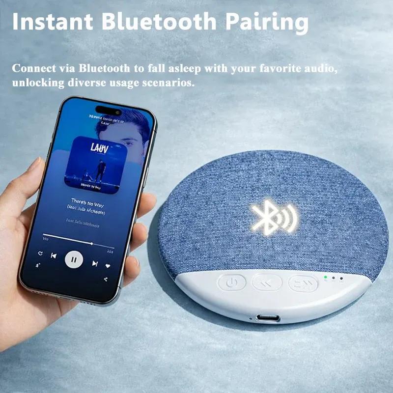 Ultra-Thin Under Pillow Bluetooth Speaker, HiFi Stereo Sound Machine with White Noise for Insomnia Relief & Bedroom Relaxation