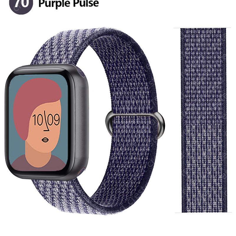 2pcs Straps For Apple Watch Band 44mm 40mm 45mm 46mm 42mm 49mm 41mm Nylon Loop Bracelet iwatch Series 10 9 8 7 6 5 3 se ultra 2