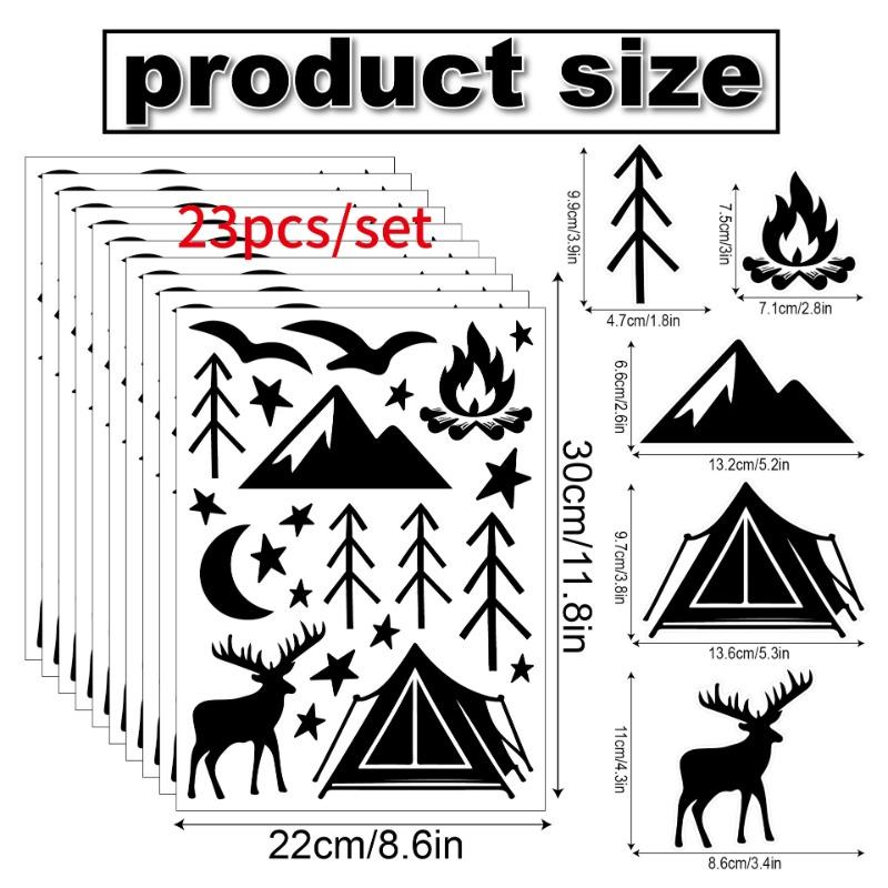 

Настенные наклейки для кемпинга Лесная тематика макет Украшение дома гостиной спальни детской комнаты самоклеящиеся настенные наклейки