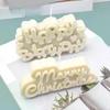 Diy Handmade Creative Shape Molds Happy Birthday Christmas Silicone Mold DIY Aromatherapy Candles Gypsum Cake Decor Baking Tools