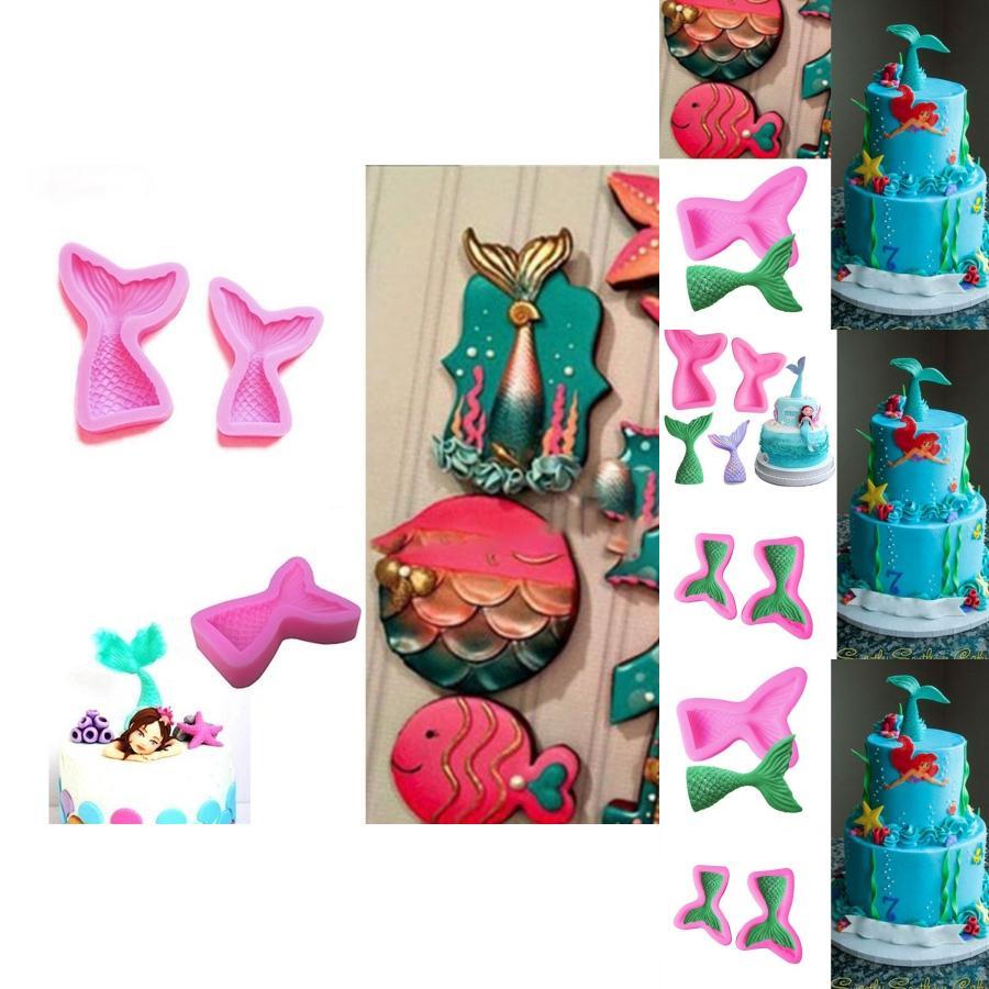 Mini Mermaid Tail Silicone Mold For Cake Decorating And Baking Chocolate Mold