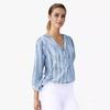 Simple and Fashionable Printed Striped Shirt for Women In Foreign Trade Loose Fit Shirt