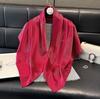 Summer Solid Color Tencel Cotton Ginkgo Biloba Scarf Women'S Beach Sunscreen Yarn Shawl Versatile Silk Scarf Women