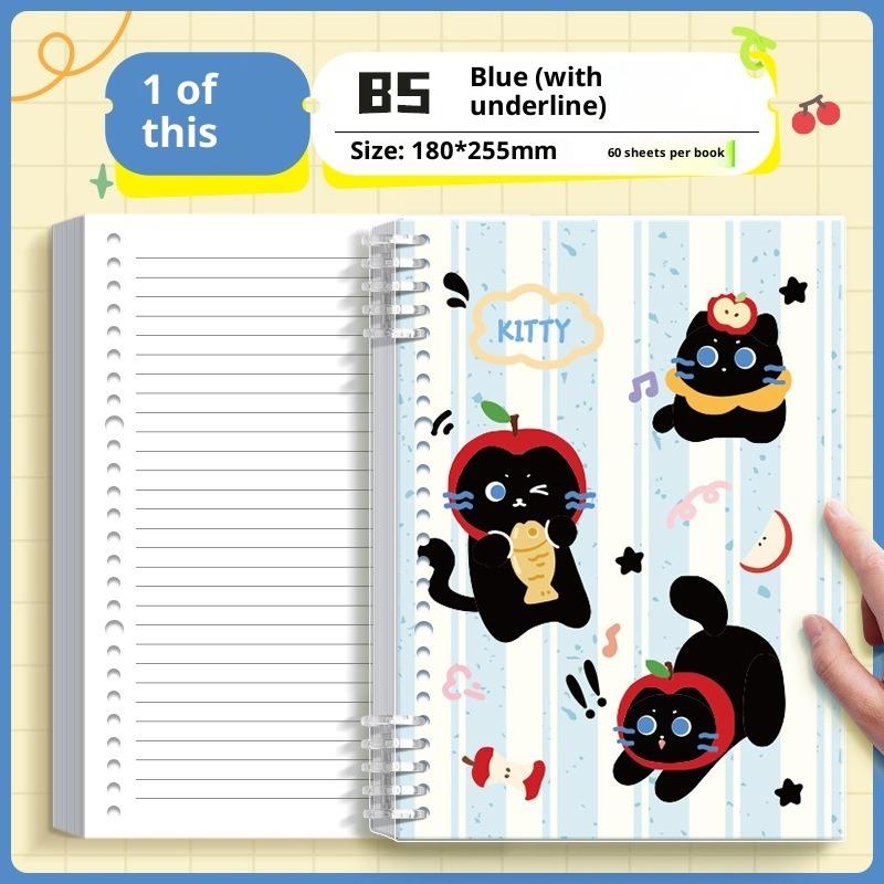 American Apple Loose-leaf Book High Value Coil Student Cute Girl Notebook Diary Stationery