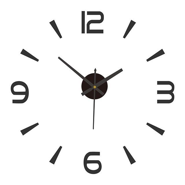 Moderne stille Wanduhr 3D-Effekt Schwarz