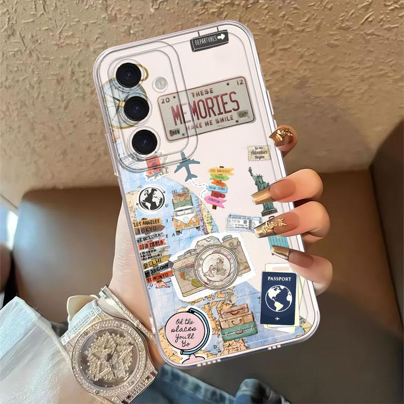 Phone Cover Case for Samsung Galaxy S26 S24 S20 Plus Note 20 Ultra 10 S25 Edge S23 Ultra S21 S22 FE Beach Travel