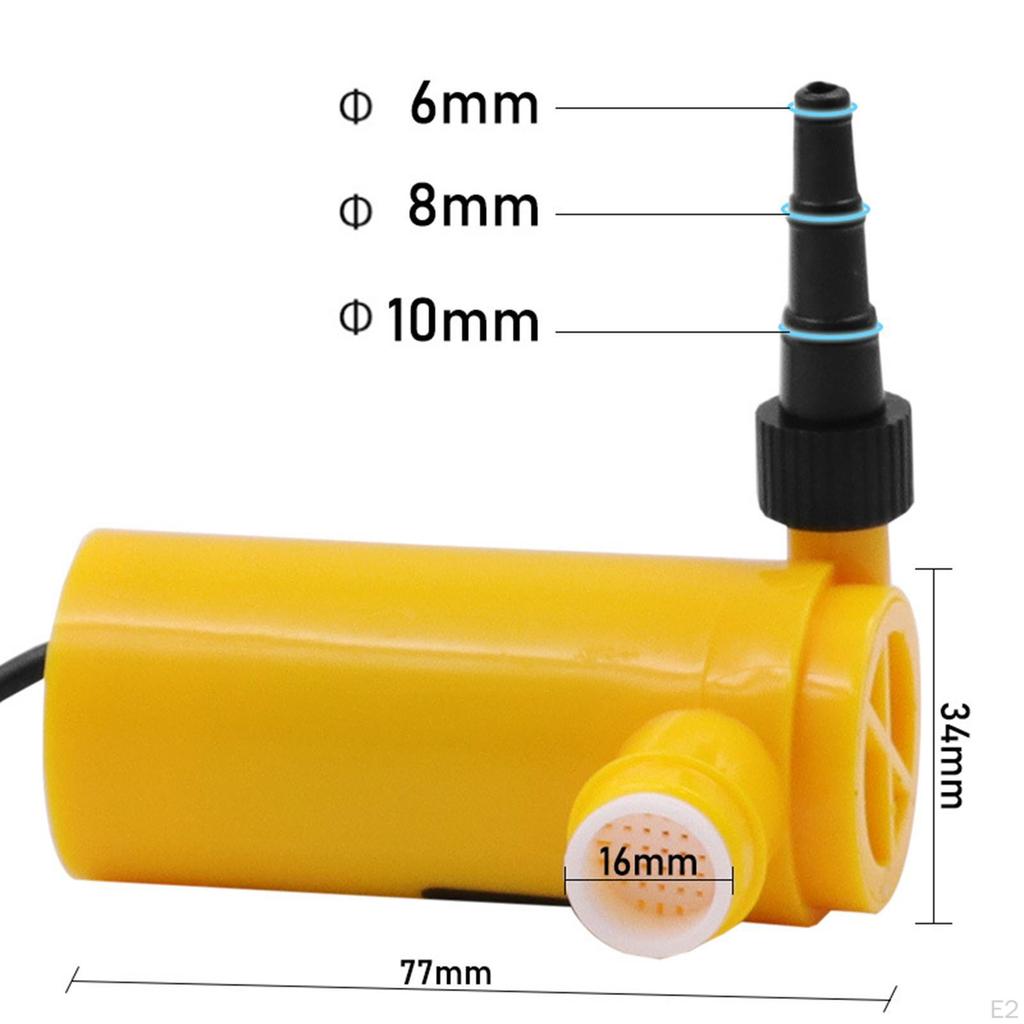 12V Mini Water Pump USA Power Adapter Maximum Lift 10M Stable Performance Large Flowing