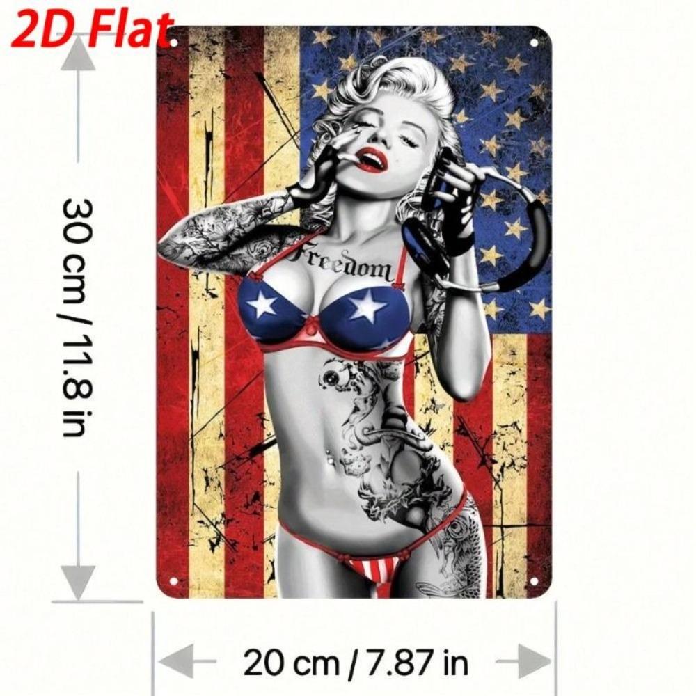 Retro Neon Metal Wall Sign Vintage Tin Plaque Home Decor Iron Art Poster