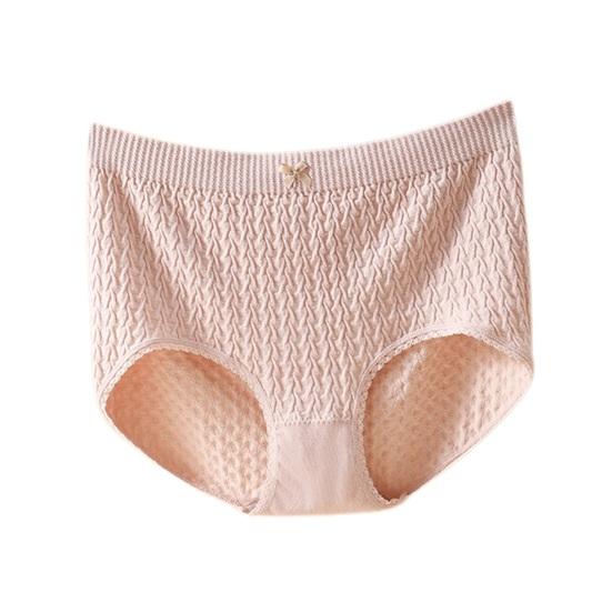 

Женские трусики бесшовные с высокой талией и большим размером, с контролем живота, хорошая воздухопроницаемость M темно-розовый