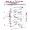 VidaXL Extension D'abri De Poubelle Sur Roulettes Bois Douglas Massif, Extension D'abri Pour Poubelles Extérieures, 825112