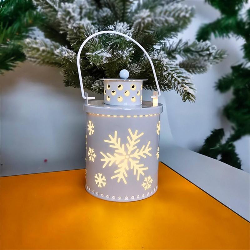 LED Candle Lanterns for Christmas Decoration Vintage Tabletop Lanterns Enhances Your Christmas Atmospheres for Garden