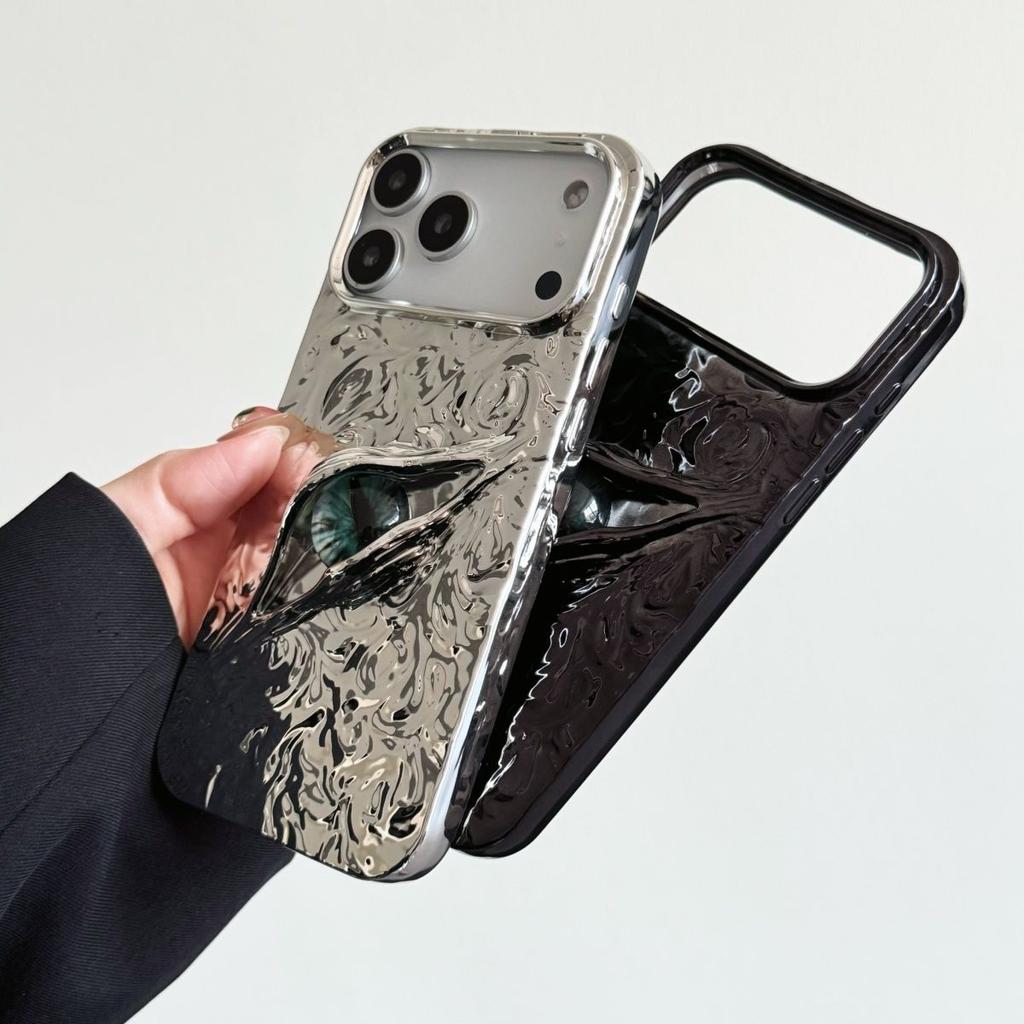 3D-Galvanik Teufelsauge Meteorit Muster Hülle Für iPhone 17 Air 16 15 14 13 12 11 Pro Max Plus Lustige Glücksbringer Stoßfeste Rückseite