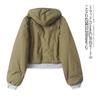Thickened Cotton-Padded Coat Winter New Foreign Trade Women's Clothing Large Design Hooded Collar Long-Sleeve Zipper Jacket Cotton-Padded Coat 30232