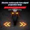 2PCS Motorcycle LED Turn Signals Light LED Tail Color Projection Lamp Color Projection Lamp with Waterproof Warning Light