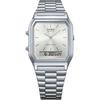 Casio AQ-230A-7A Silver Analog-Digital Watch One Size Silver Bracelet