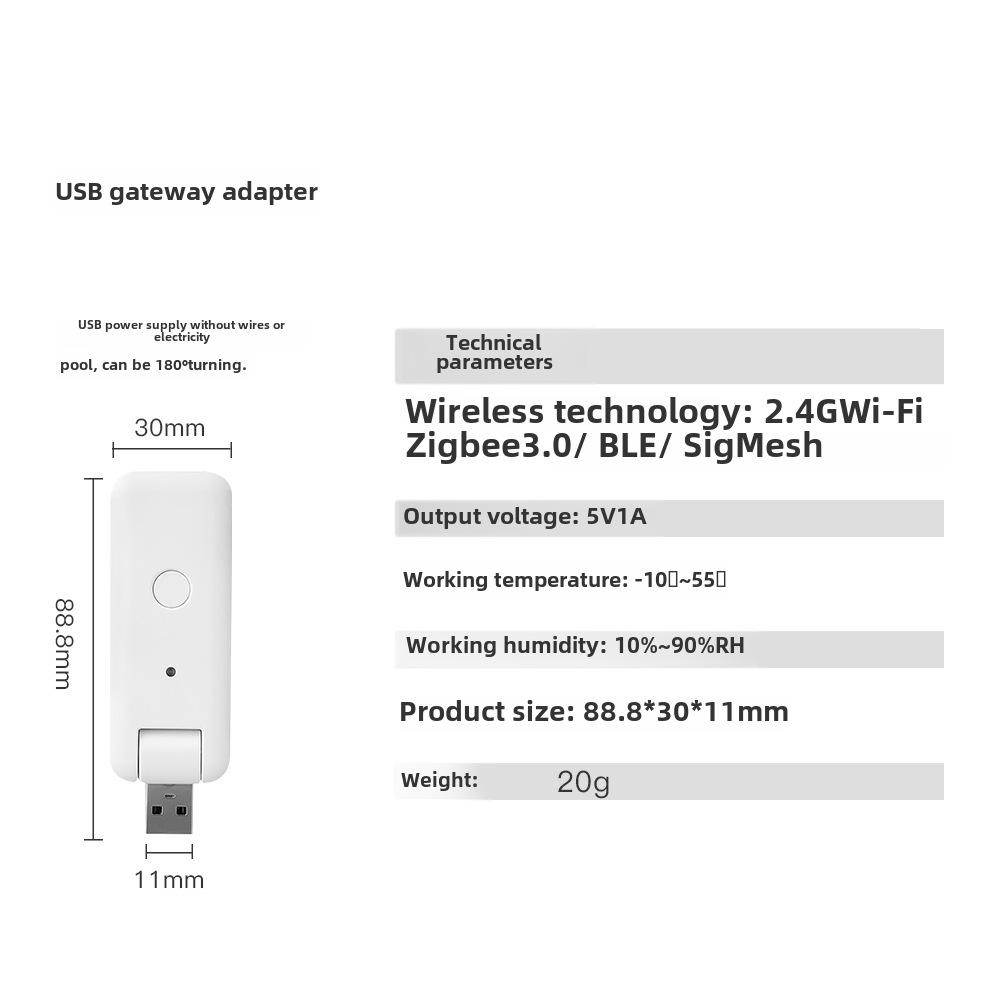 Tuya Zigbee Smart Home Water Detector & Smoke Alarm with Wireless Temperature and Humidity Sensor Switch