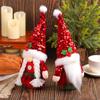 Christmas Sequins Pointed Hat Gnomes Decoration with Sand Filled Base Sparkling Sequins Hat Gnomes Tabletop Ornament