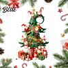 Decorative Stickers for Glass Windows Christmas Tree Window with Gnome And Snowman Removable Stickers PVC Holiday Wall Waterproof Art Decor