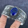 Lapis Lazuli Edelstein Handgefertigt 925 Sterling Silber Manschettenarmreif Verstellbar u3n35