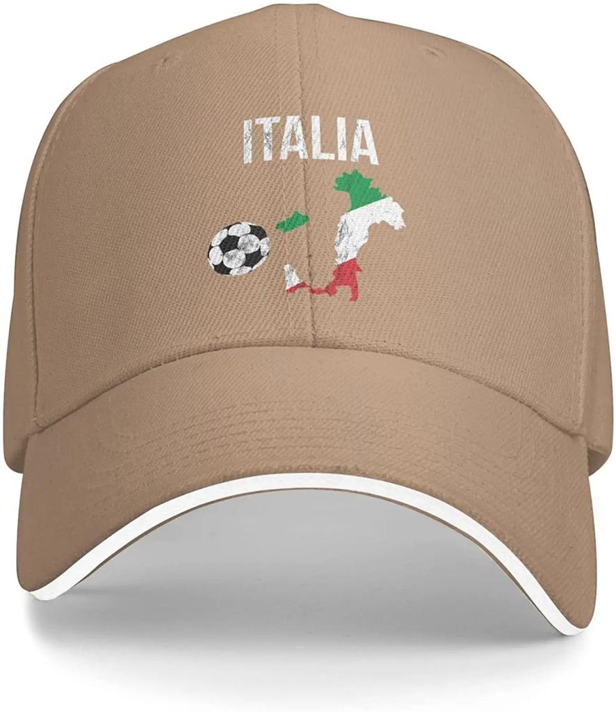 Italien Italien Italienische Flagge Fußball Klassiker Dad Hat Baseballkappe Verstellbar Polo Trucker Unisex Stil Kopfbedeckung
