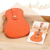 Guitar Shaped Guitar Pick Holder Stylish PU Leather Picks Storage Bag for Guitar Lovers 18 Slots