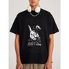 White T Shirt With Rabbit And Snake Graphic All You Need Is Love Print Casual Wear For Men