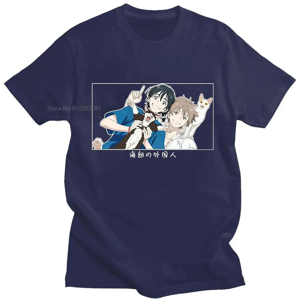 Umibe No Etranger Hashimoto Shun und Chihana Mio Japanische Klassische Comics Druck Sommer Wild Locker 100% Baumwolle s T-Shirt