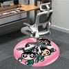 Powerpuff Girls Characters Office Round Area Rug, Indoor Mat Suitable For Office,Bedroom Living Room Home Decor, Room Deco a0908187