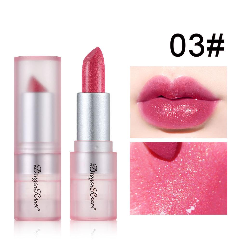 DragonRanee Gold-Plated Mermaid Princess Shimmer Lipstick with Fine Glitter and Moisturizing Shine