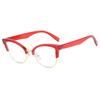 New Cat Eye Half Frame Anti Blue Light Reading Glasses Women Fashion Luxury Brand Ladies Flexible Optical Eyewear