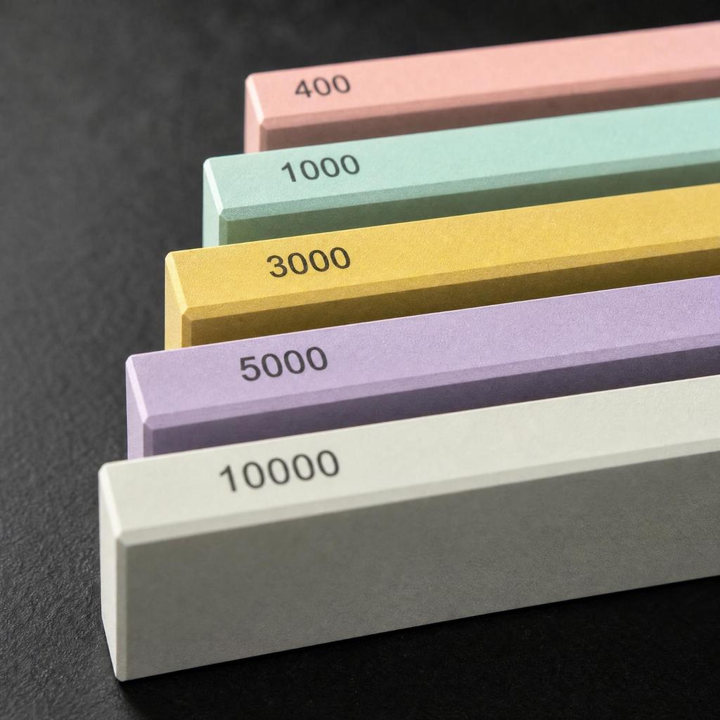 5 Pieces Rectangular Sharpening Whetstone Aluminum Oxide