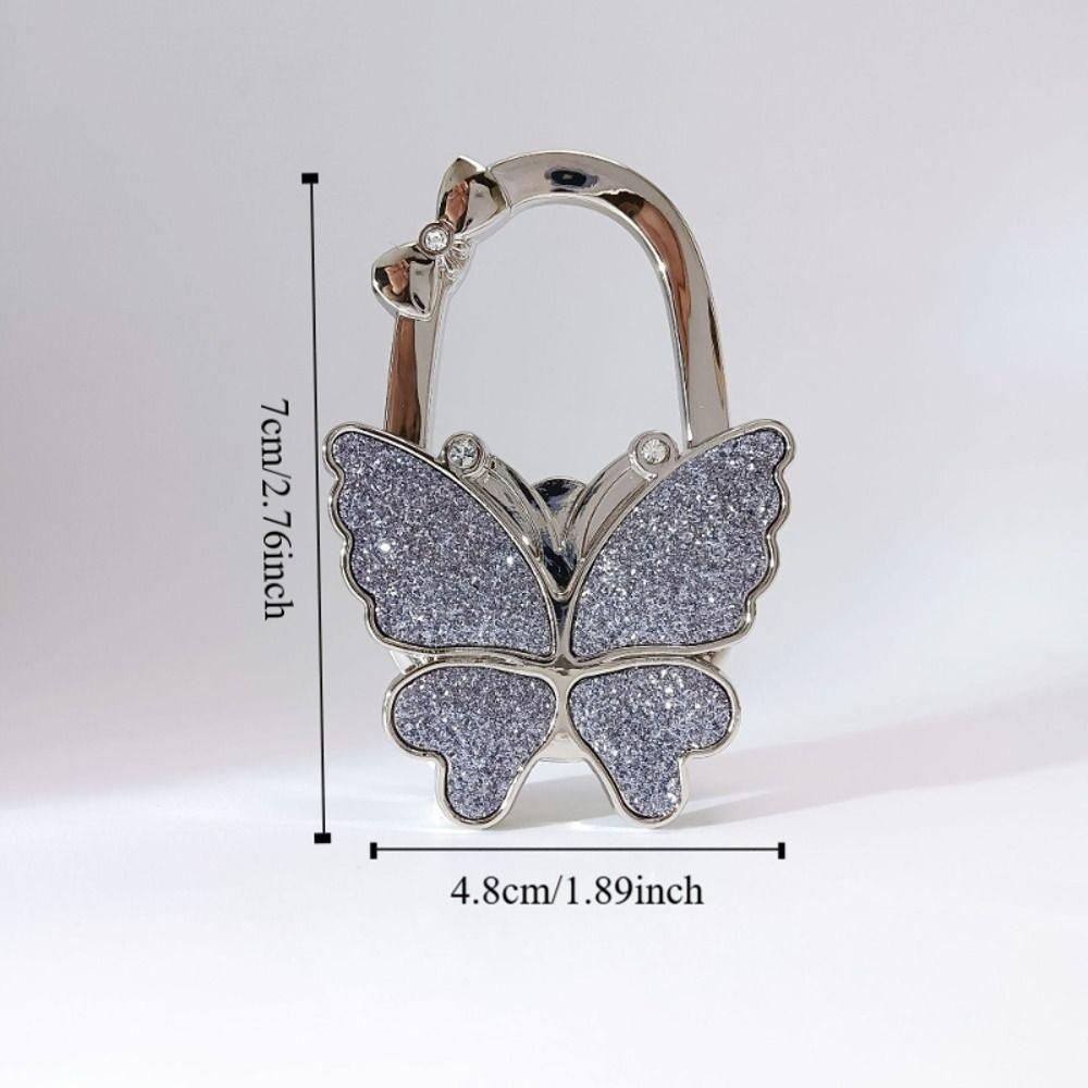 Fashion Foldable Butterfly Handbag Hook for Women Portable Creative Bowknot Purse Hook Durable Table Hanger for Table