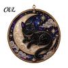 Cute Animal Decoration Black Cat Diamond Art Kits for Adults Beginners, DIY Material Package, Healing Craft Hobby Painting Set Home Wall Decor