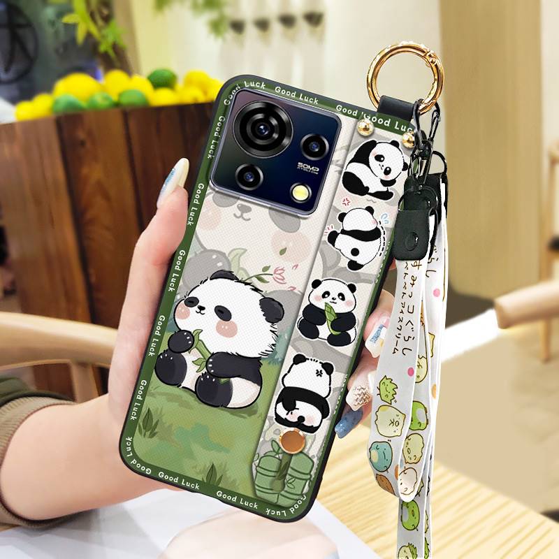 

Пылезащитный чехол-браслет для телефона ZTE Blade V50 Vita Panda Прочный Модный дизайн Задняя крышка Ремешок на запястье Мягкий чехол ZTE Blade V50 Vita