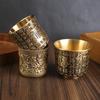 Brass Tea Cups Tea Mug Chinese Antique Bar Drinkware Ancient Teacup For Drink Tea Coffee Tabletop Home Office Decor