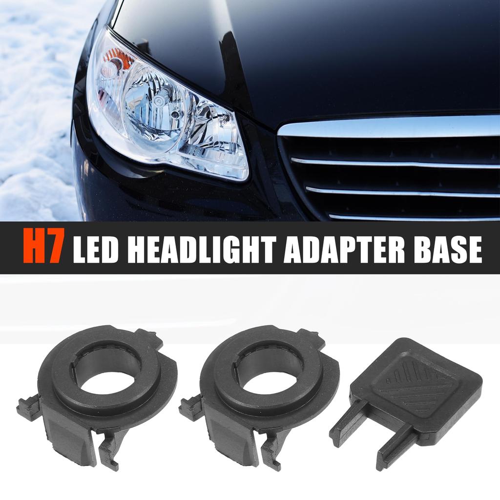 uxcell Car H7 LED Headlight Adapter Base with Key Compatible with Fiat 500 2010-2012 1 Set