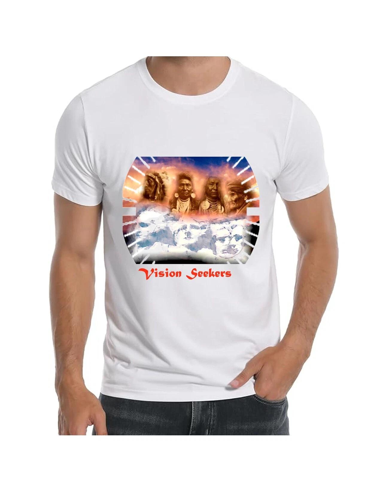 Native American Indian Vision Seeker and Legends T-Shirt for Men Apparel L