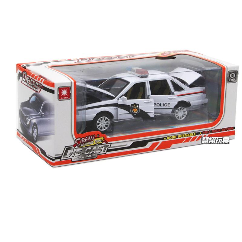 Policejní autíčko 1/32 Santana, autíčko z lehké slitiny, forma a autíčko, miniaturní model auta, dětské autíčko
