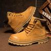 Fashion Men's Boots Autumn New High Top Walking Boots British Style Version Thick Soled Mens Sneakers Lace Up Anti Slip Motocross Boots