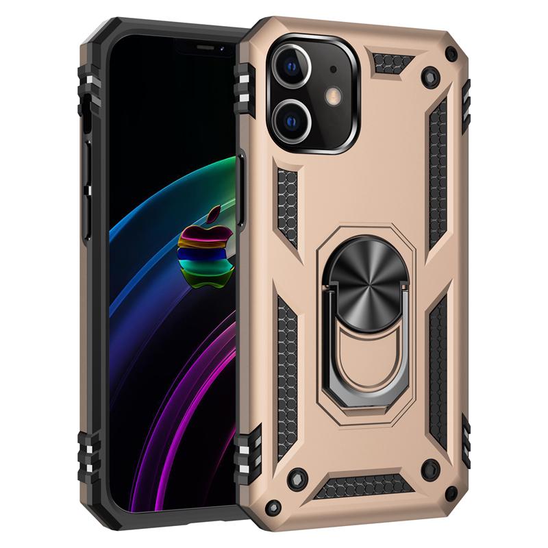 Finger Ring Stand Phone Cover Case for Iphone 13 12 Mini Pro Max 11 Xr XS X 6S 6 7 8 Plus Anti-fingerprint Hard Strong Armor Bag
