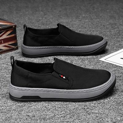 Spring New Men's Shoes Breathable Casual Lightweight Soft Baseplate Shoes Men's Versatile One-pedal Lazy Shoes Men