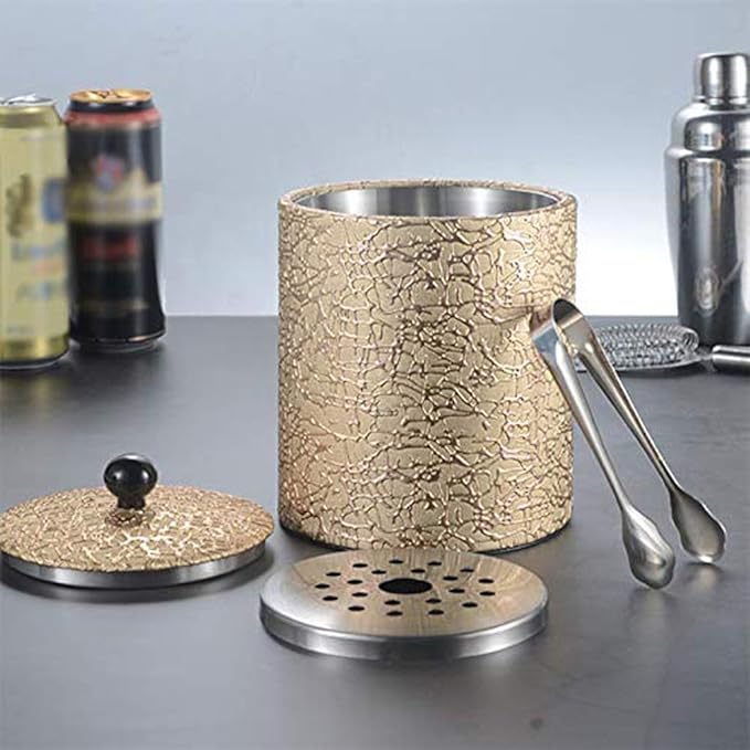 Gold Large Capacity Stainless Steel Ice Bucket For Parties Bucket Ice Beverage Wine Beer 1pc