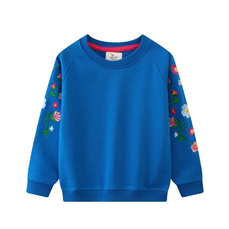 European Style Autumn Toddler Knit Hoodie with Embroidered Pattern