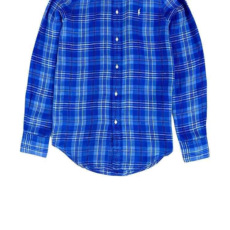 Polo Ralph Lauren Geruite Print Knopen-Down Lange Mouwen Shirt Dames shirts Blauw 211794821002
