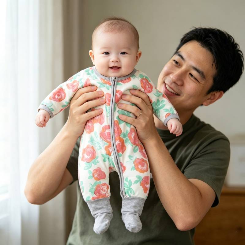 Baby Cotton Romper With Floral Print For Boys And Girls Perfect For Crawling