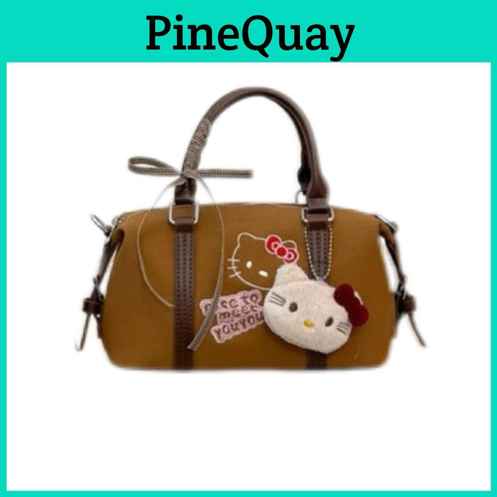 Japanese Vintage Leopard Print Shoulder Bag With Pu Material For Daily Use